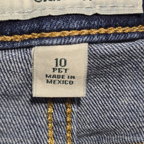 L.L. Bean Petite Women Classic Fit Dark Wash Straight Ankle Denim Jeans Size 10 - Picture 6 of 9